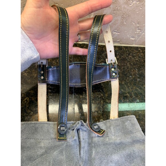 1960s Vintage Leather Suede LEDERHOSEN German Oktoberfest Festival Shorts Child - Picture 10 of 11